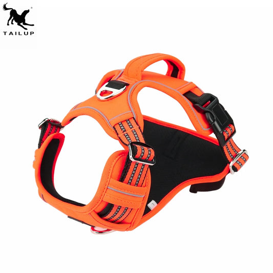 Adjustable No-Pull Reflective Padded Dog Vest Harness