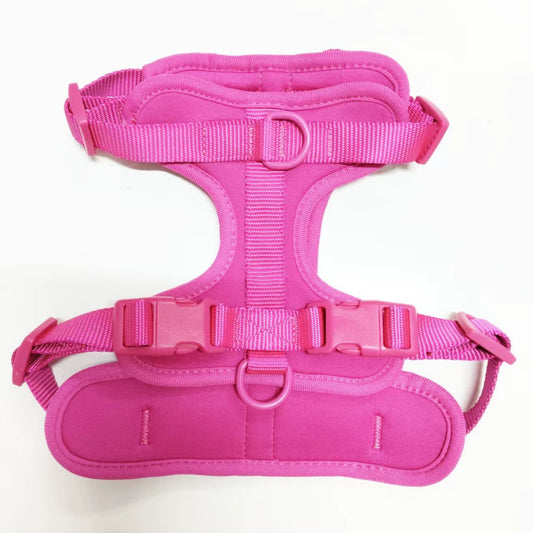 Pink PVC dog harness